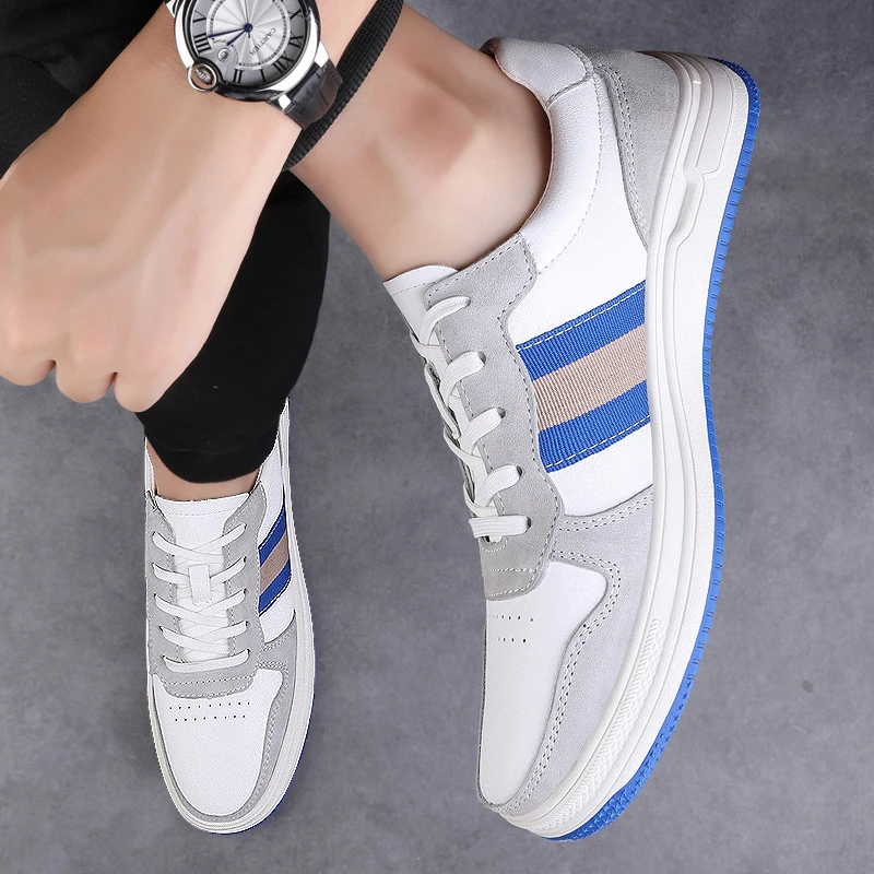 2025板鞋男新款软皮男士休闲鞋百搭时尚运动小白鞋夏季低帮男鞋子