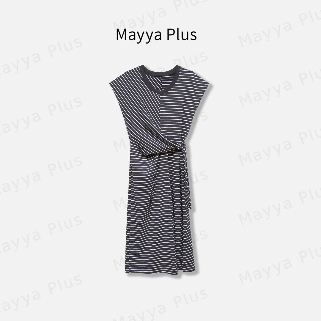【线条故事】Mayya Plus麦芽定制轻奢气质欧若风连衣裙32527276