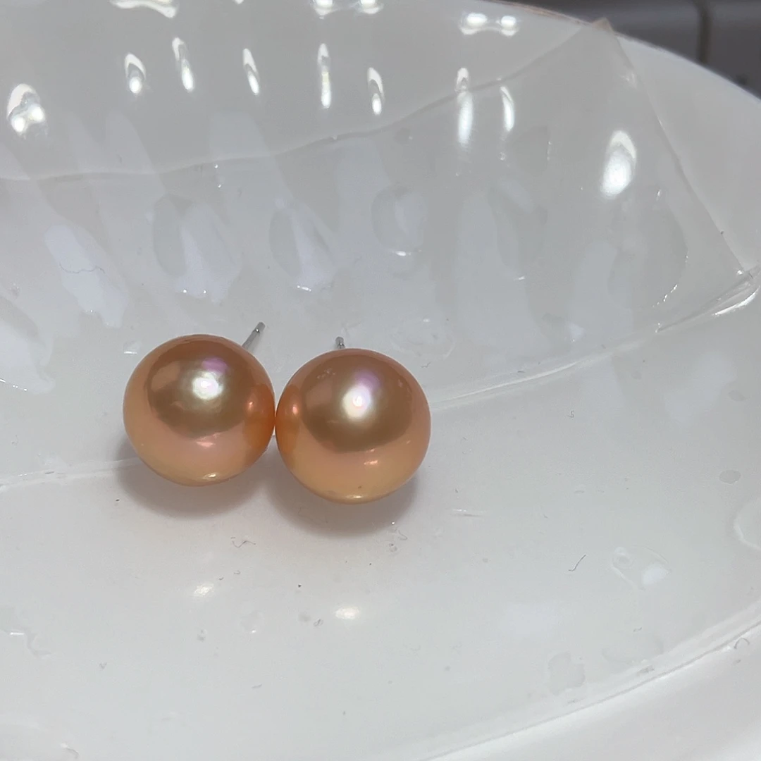 淡水珍珠耳饰银S925镶嵌