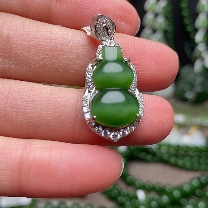 和田玉银S925镶嵌戒指