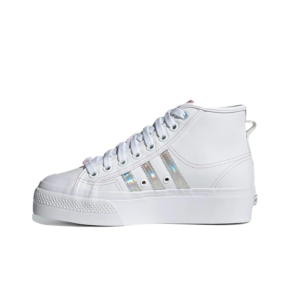 adidas/阿迪达斯originalsNIZZA合成革中帮板鞋女款白色H01566