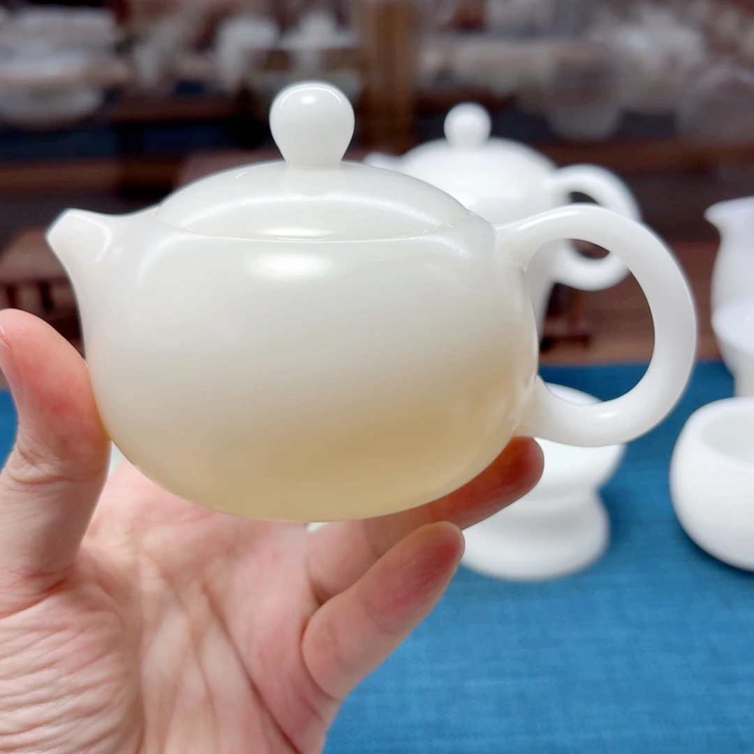 素烧璞玉冰种玉瓷茶具工厂