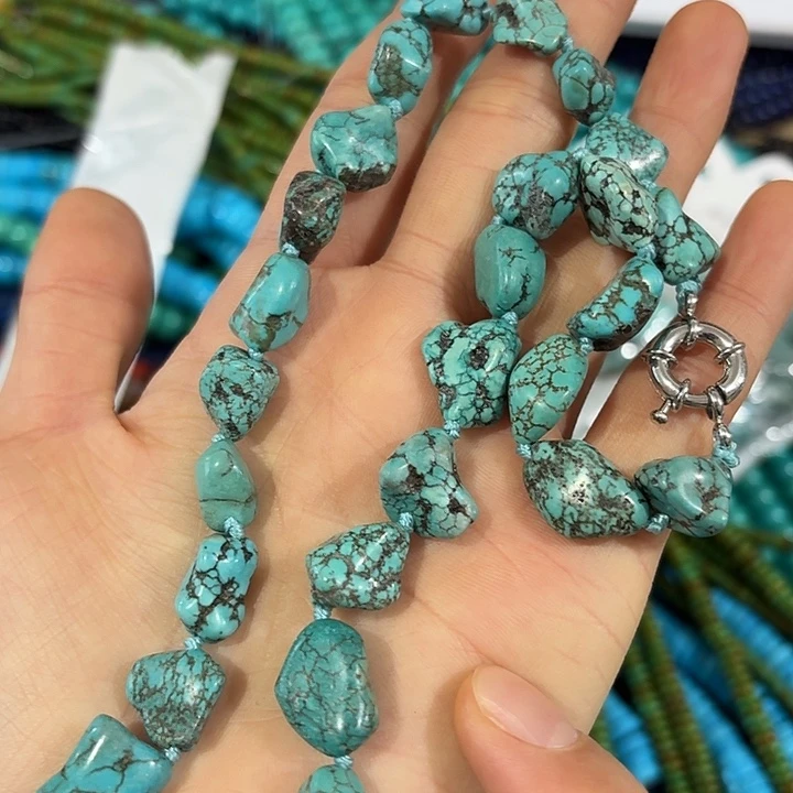 玛瑙/玉髓合金珠宝半成品一条蓝色随形