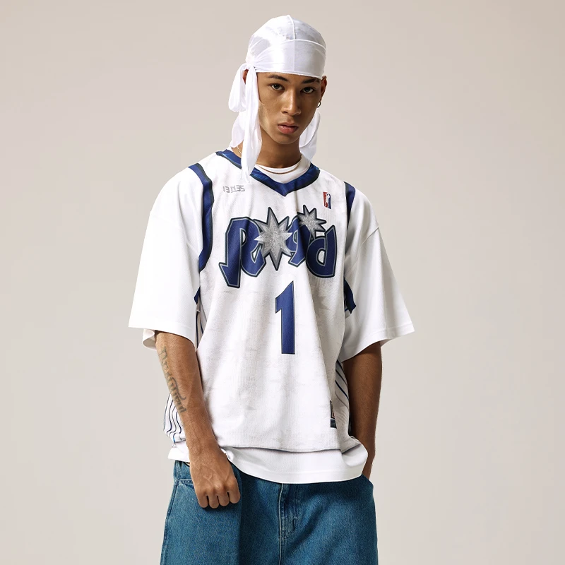 Remedy 魔术队麦迪国潮数码印花宽松球衣夏季美式街头短袖T恤男女