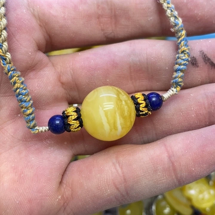 蜜蜡裸石未镶嵌珠