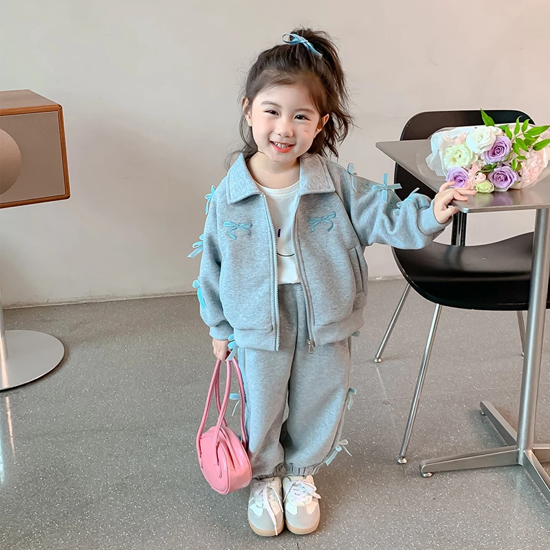 女童运动套装网红洋气春秋款儿童韩版休闲小童时髦休闲秋季衣服