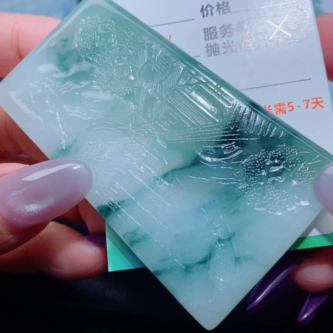 定制翡翠未镶嵌定制翡翠毛货挂件