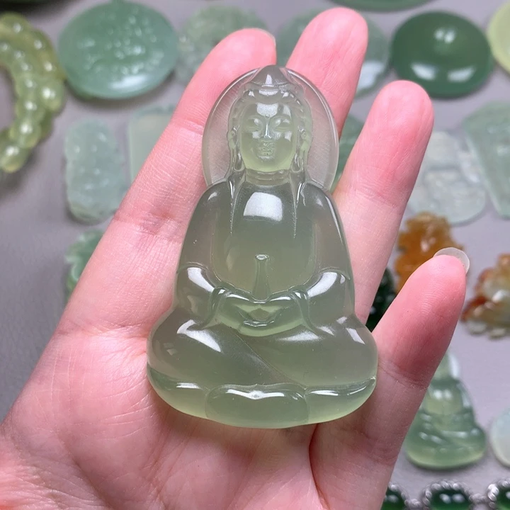 未镶嵌蛇纹石玉颈饰岫玉