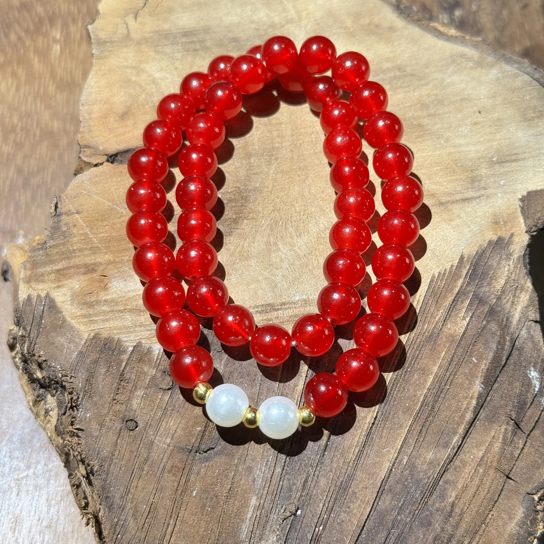 双圈+白珍珠（无礼盒）K380