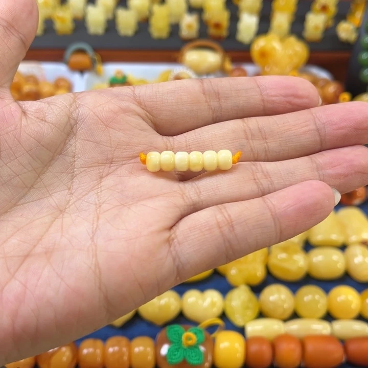 琥珀未镶嵌裸石卡6浓蜡墩一组精工微瑕漏