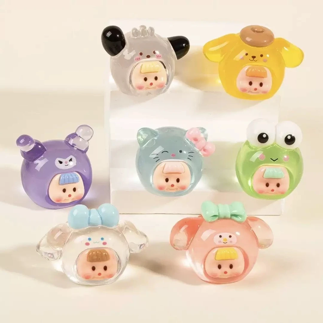 夜光多妹  萌粒 diy树脂摆件车载网红动物创意