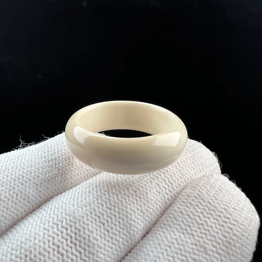 X6814天然猛犸牙跑环 戒圈21*8mm支持鉴定 假一罚四