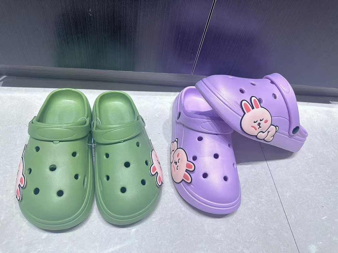 【新疆包邮】睡眠兔洞洞鞋夏季2025新款百搭防滑软底高跟时尚百搭