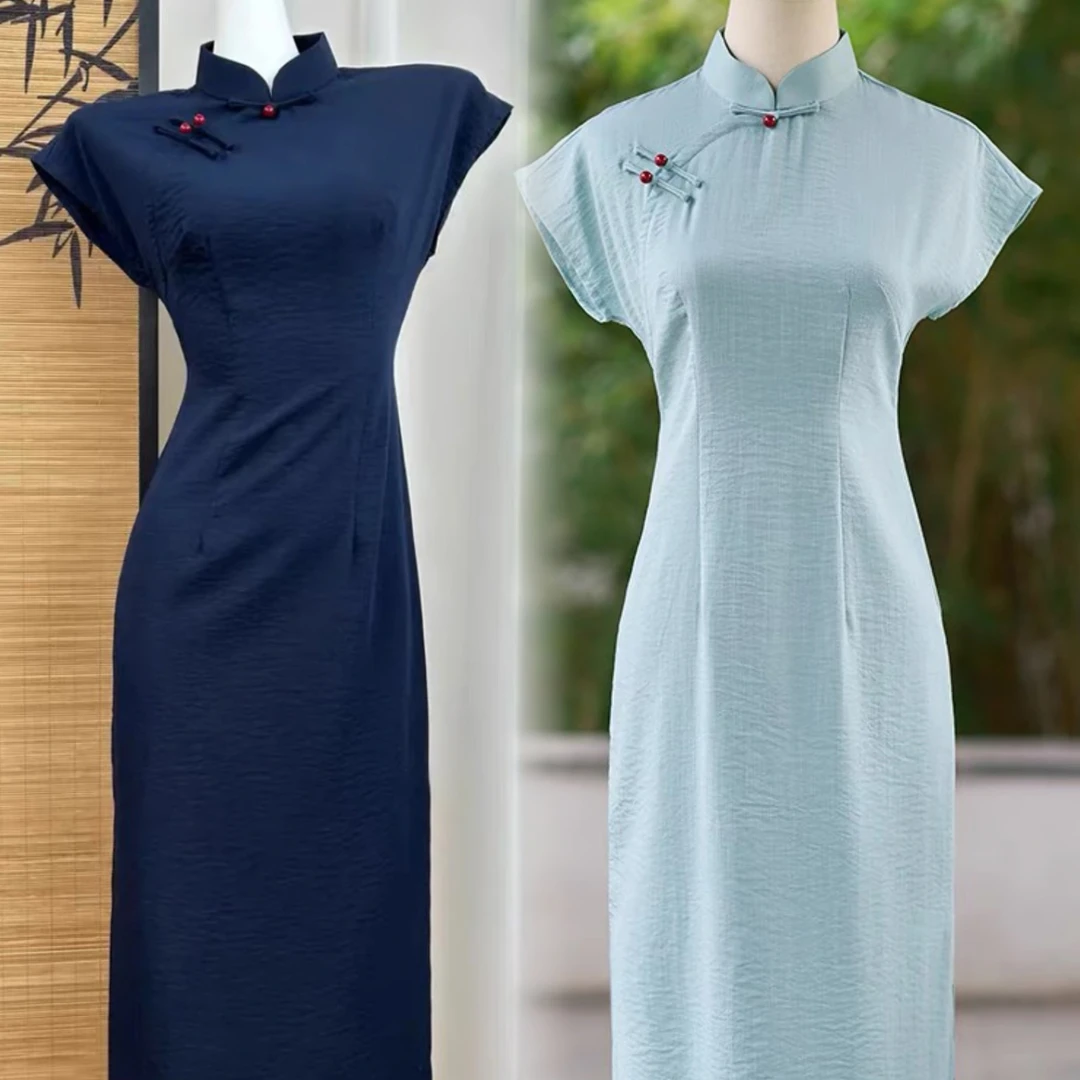 【空谷幽兰】2025年新款复古清冷文艺气质送考旗袍日常单层衣长120