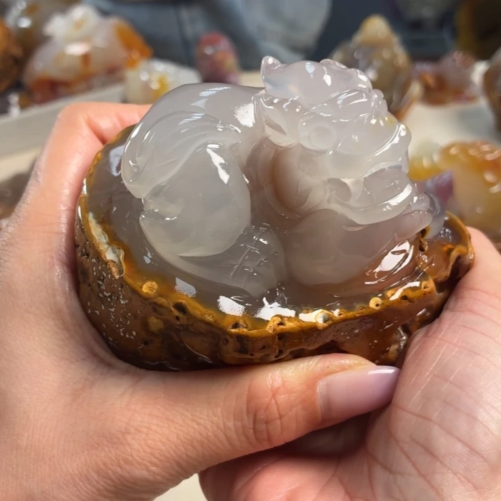 玛瑙/玉髓未镶嵌吊坠(不含链)