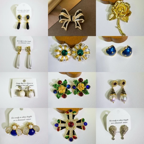 合金耳饰 直播间选款扣号下单