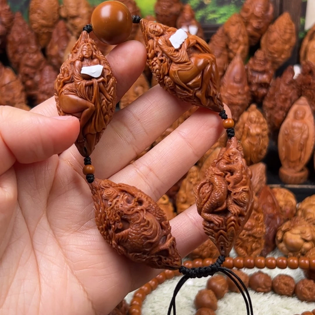 西***子手串/手链橄榄核核雕