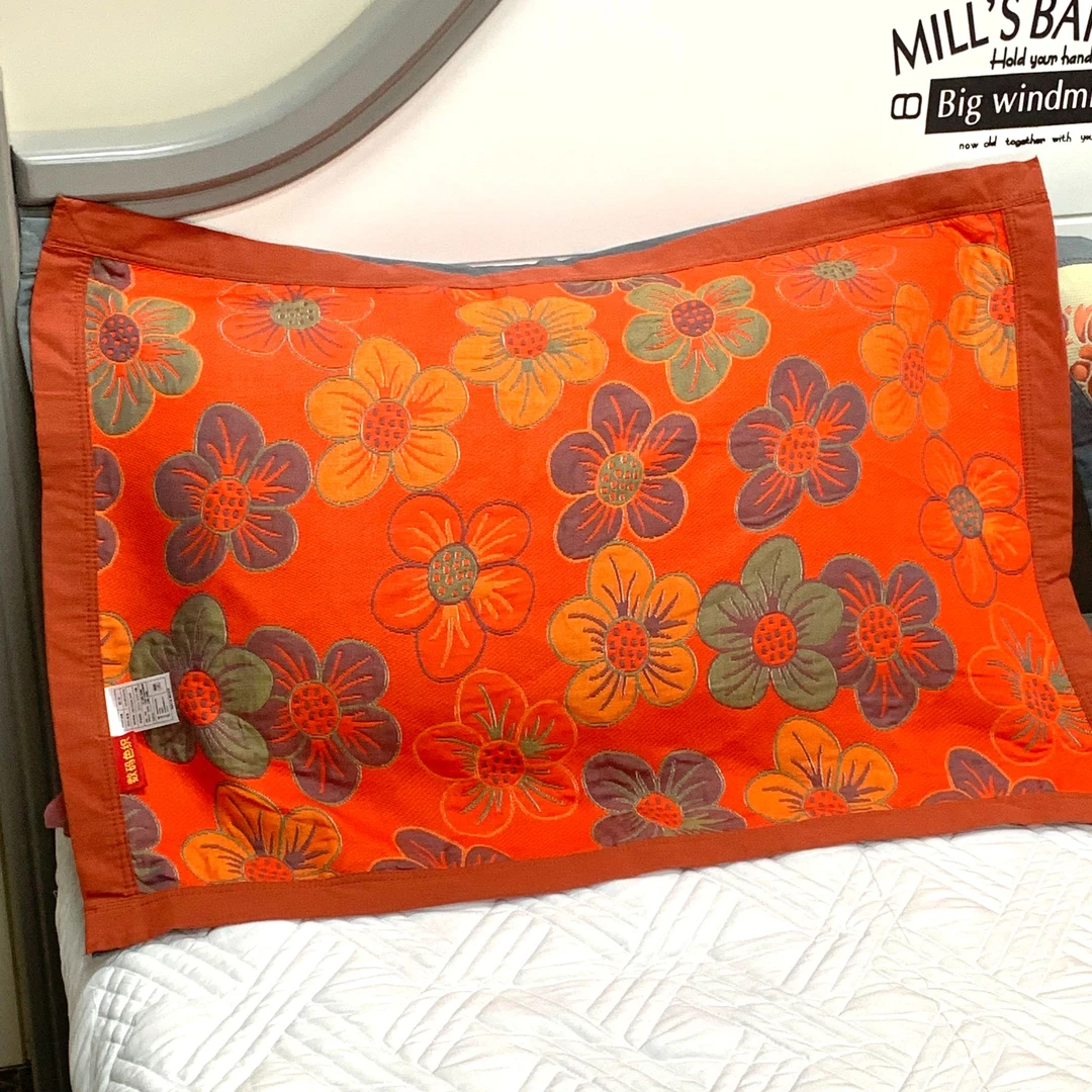 【桃花朵朵】52*78cm新款精梳棉纯棉枕巾双面加厚多功能