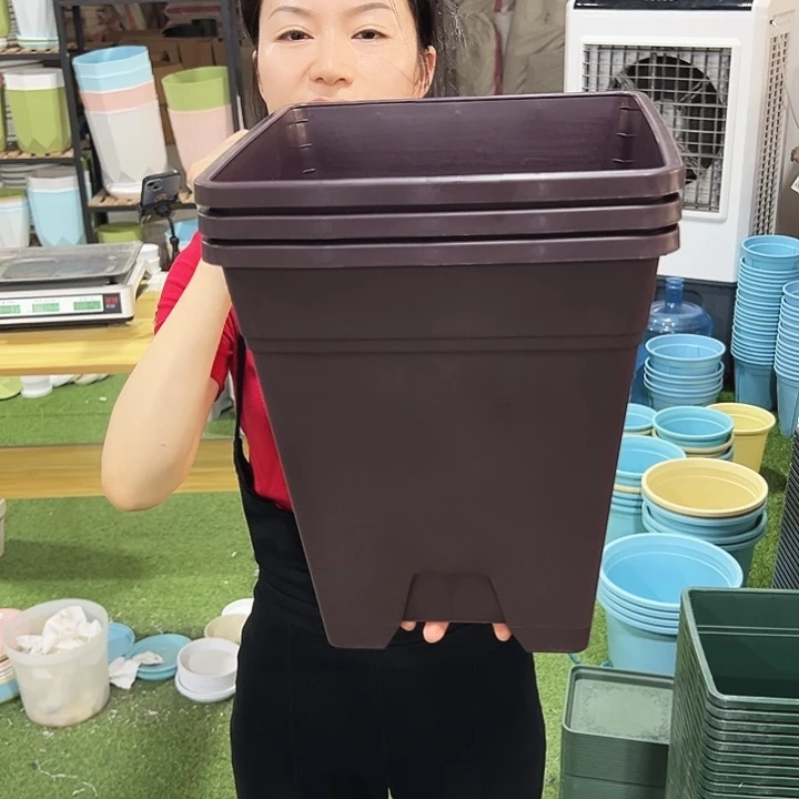 方盆口26高28紫砂色3个无托