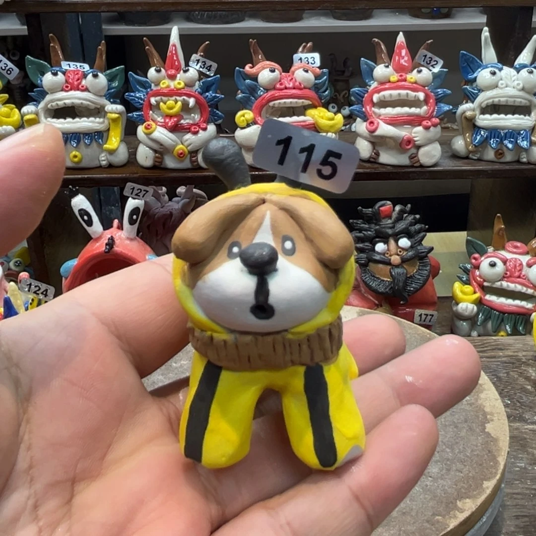 摆件纯手工抽象陶瓷摆件微瑕115