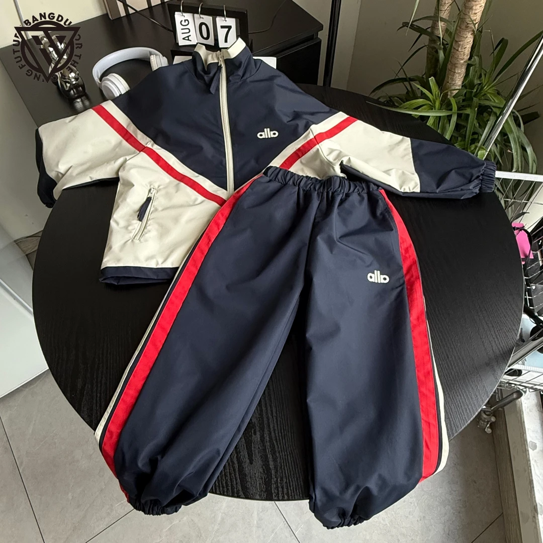 【棒嘟优优】儿童套装男女童外套长裤秋款2025新款秋装拼接撞色004