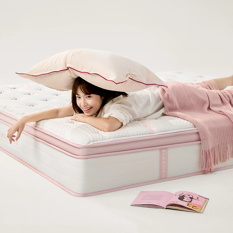 喜临门床垫【头号粉】新品记忆棉专利七区双弹簧家用卧室厚垫软垫