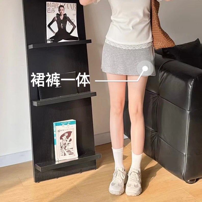 ODUOER【实体同款】弹力裤裙一体假两件半裙女运动显瘦短裤半身裙