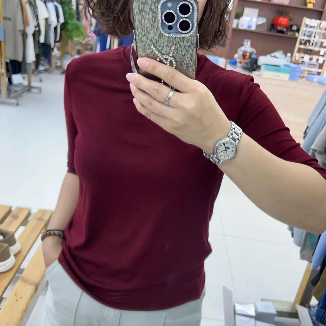 2865简约中袖打底