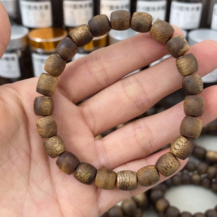 沉香沉香碎屑0.8鼓珠单圈