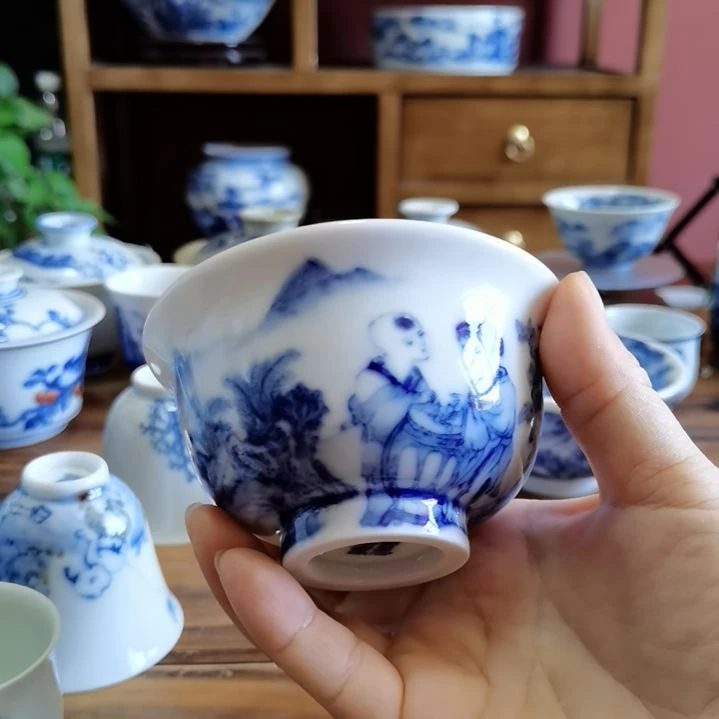 开****来手工手绘柴窑童子