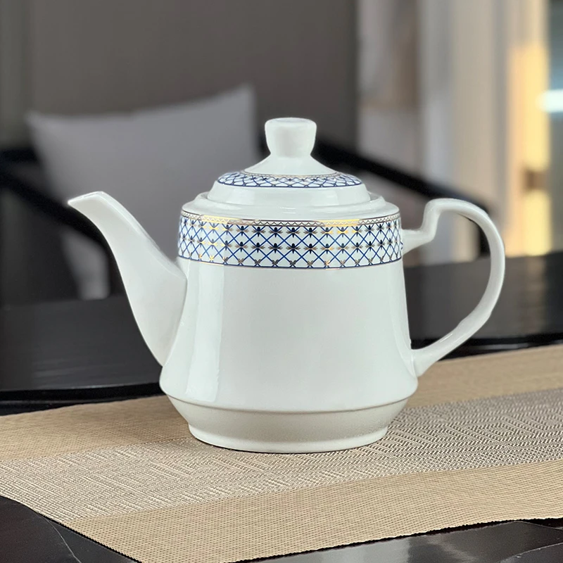 耐高温茶壶凉水壶可装开水壶陶瓷水壶大容量防爆茶壶酒店台面水壶