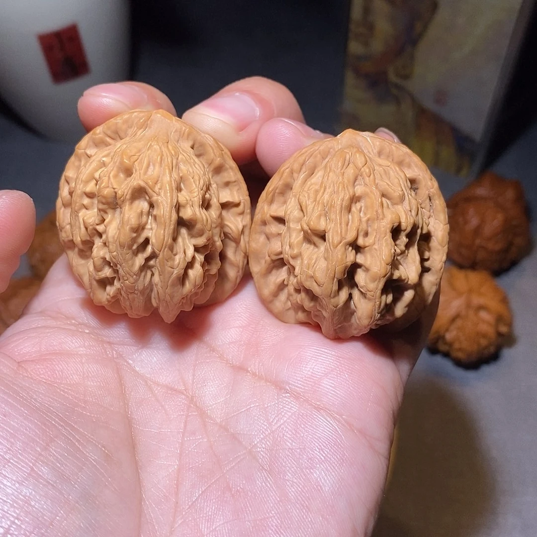 把件文玩核桃39尺虎头