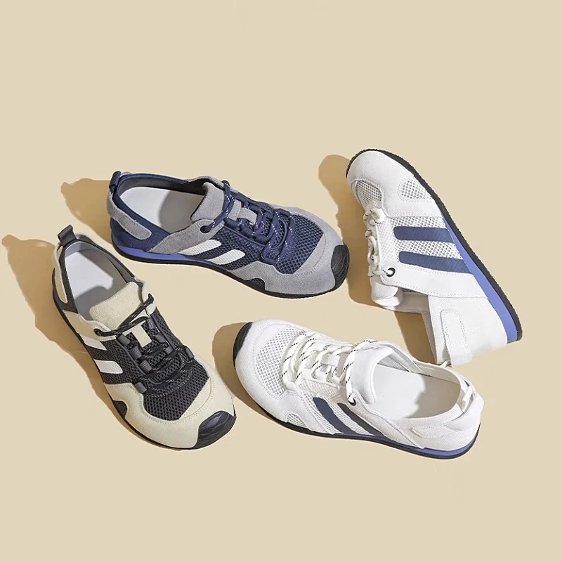 【周总工厂订单】S835夏日复古少女~拼色百搭网面休闲系带德训鞋