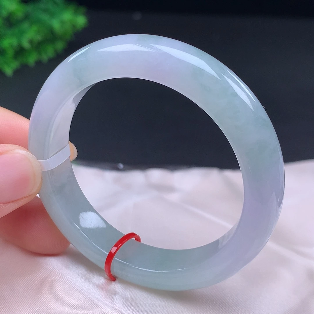 翡翠18K金镶嵌手镯52圈口431549