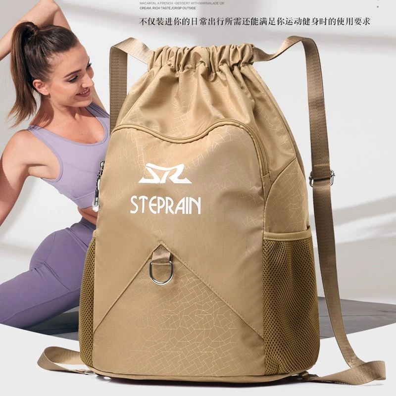 新款篮球包篮球袋束口抽绳双肩背包大容量训练包运动旅行轻便防水