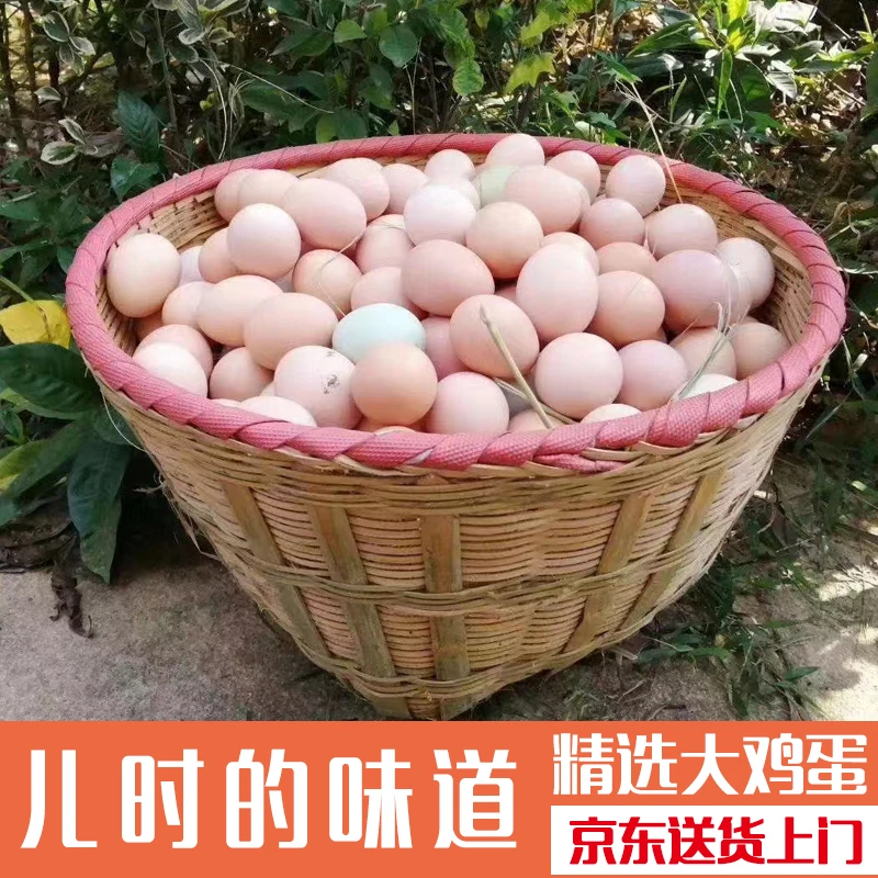 100枚大号散养土鸡蛋鸡蛋大号粮食喂养皖南柴鸡蛋笨鸡蛋草鸡蛋新鲜50枚