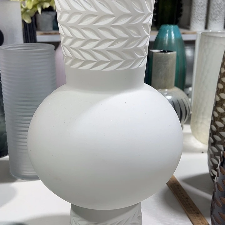 白瓷大中古花瓶花器高40口12