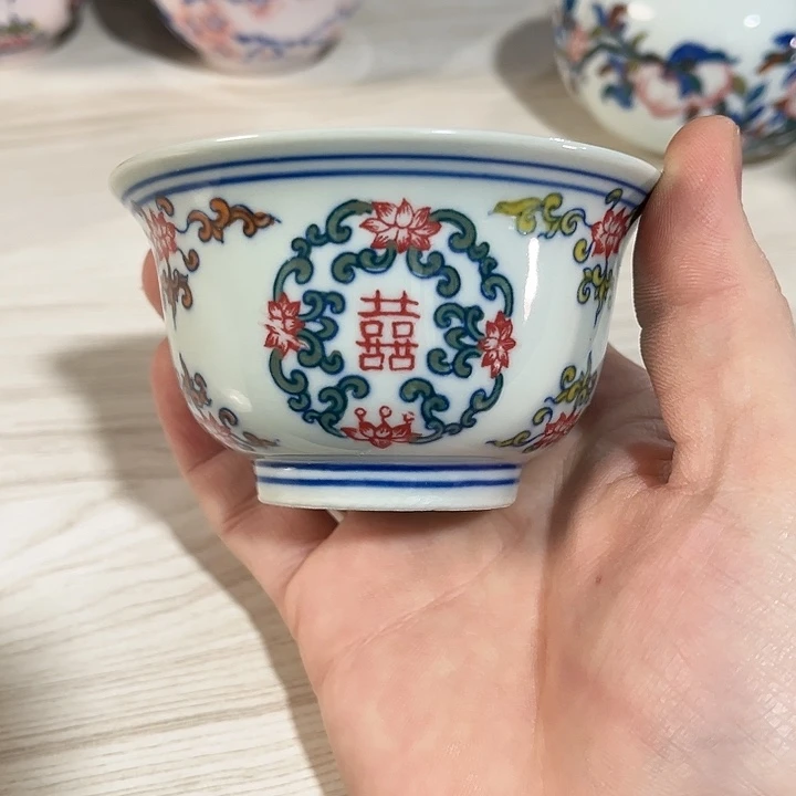 瓷片//////景德镇陶瓷杯子。绿。