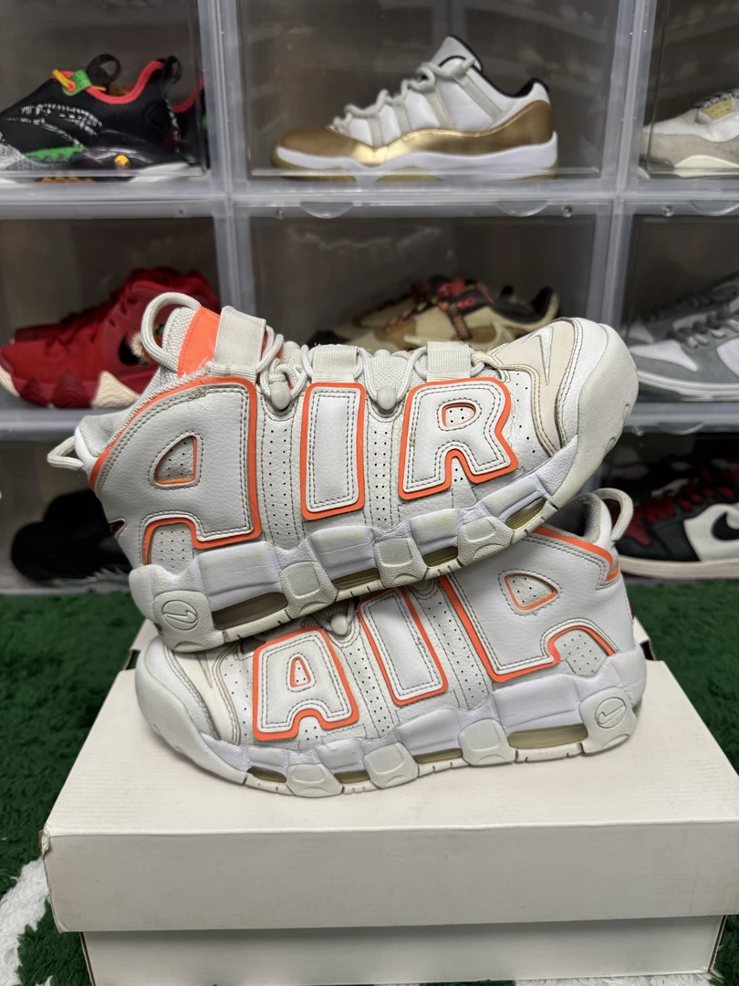 90新 maje 42码/皮蓬白橙休闲鞋/二手正品