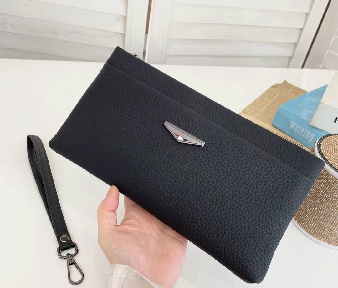 66338-5男士牛皮小号24.12厘米经典长款钱夹高品质手抓包休闲