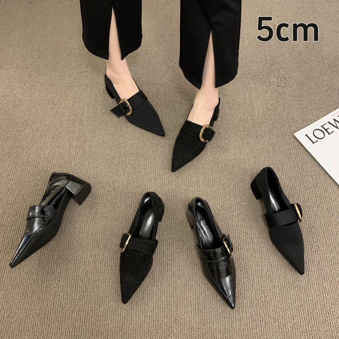 欧洲站英伦风粗跟玛丽珍鞋女2025新款秋季软皮复古一字扣带高跟鞋