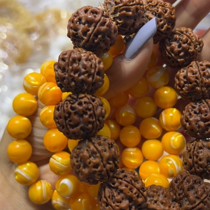 核桃手串/手链1.2金黄大白