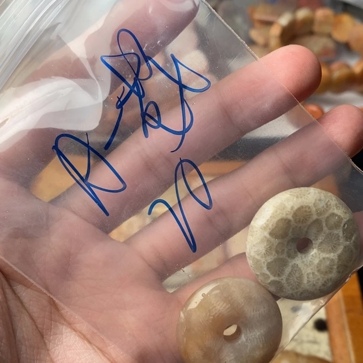 A***花颈饰未镶嵌硅化珊瑚（珊瑚玉）