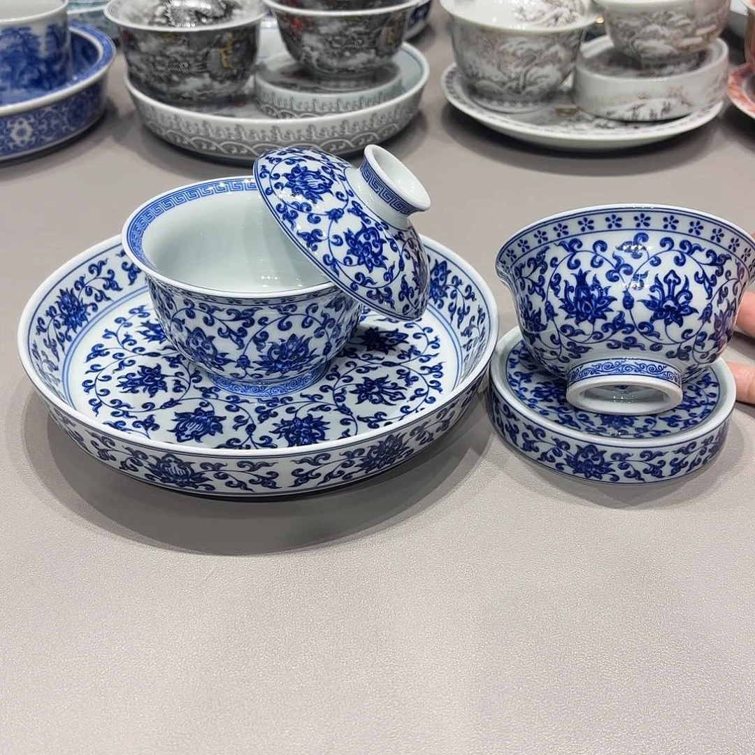 盖碗景德镇高温陶瓷