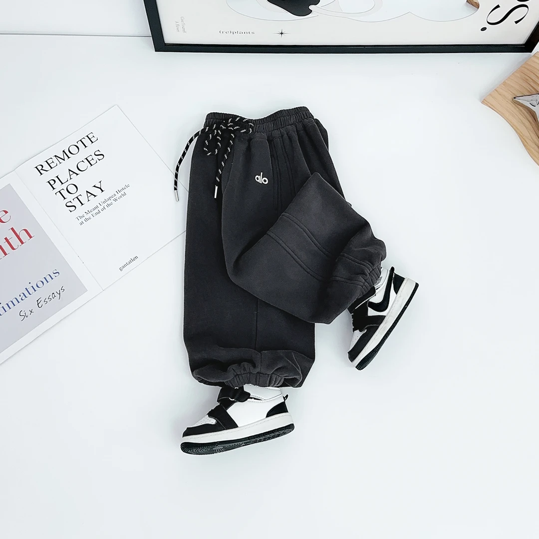 儿童加绒裤子男童运动裤2025新款秋冬装洋气 LL68225悠悠童话童装