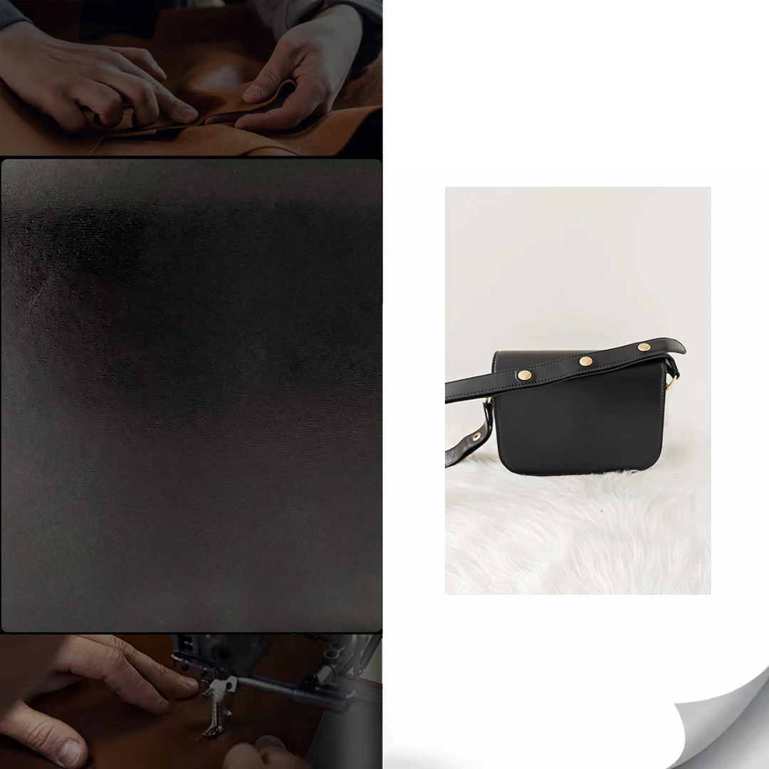 马鞍包轻奢小众设计感时尚百搭女士黑金猪鼻子