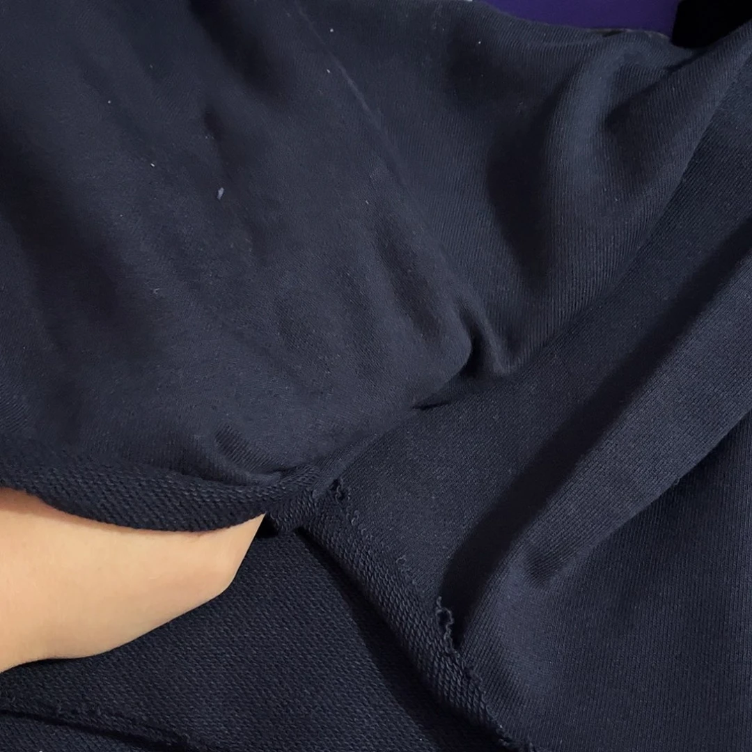 深藏蓝色纯棉毛圈1.6米长带螺纹特价手