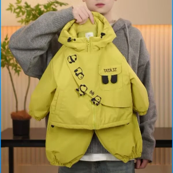 儿童套装2025春秋新款男女萌娃穿搭宝宝休闲韩版可爱卡通两件套