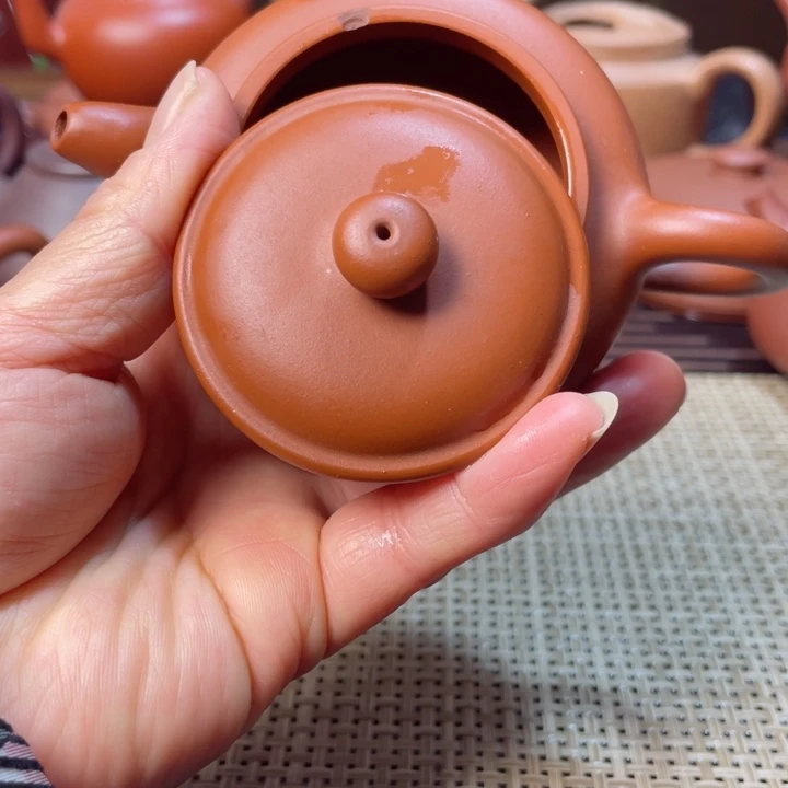 紫砂茶壶无***飞仿古壶老朱泥小品