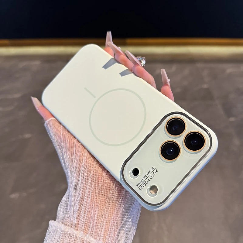 适用于苹果17promax手机壳新款液态硅胶大视窗iPhone16磁吸air硬